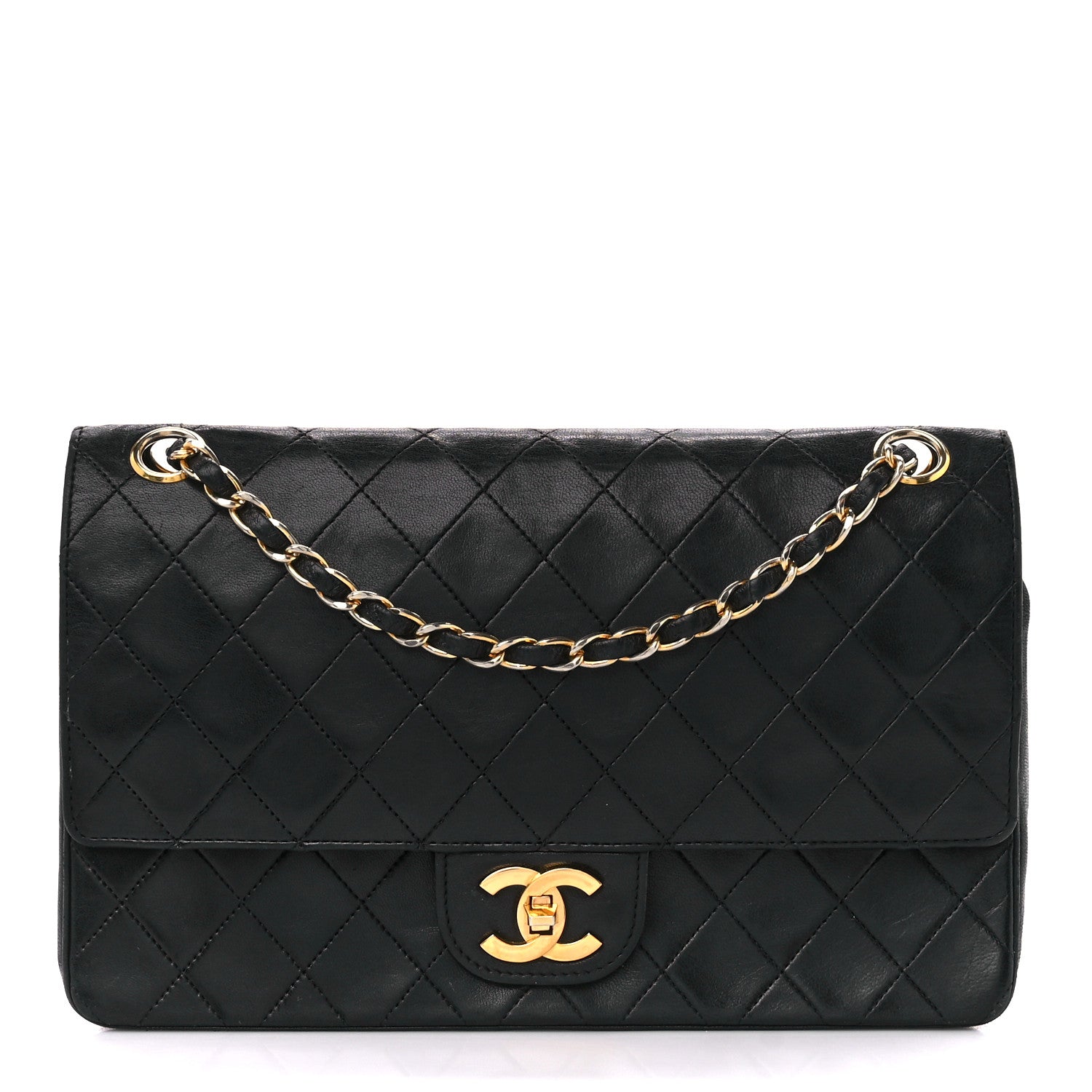 Chanel Lambskin Quilted Small Double Flap Black 1 of 11