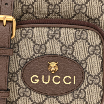 Gucci GG Supreme Monogram Mini Neo Vintage Double Zip Messenger Bag Beige New Acero Crop 9 of 12