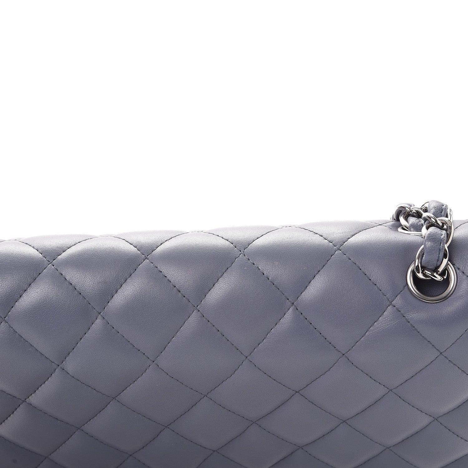 Chanel Lambskin Quilted Jumbo Double Flap Light Purple 15 of 15