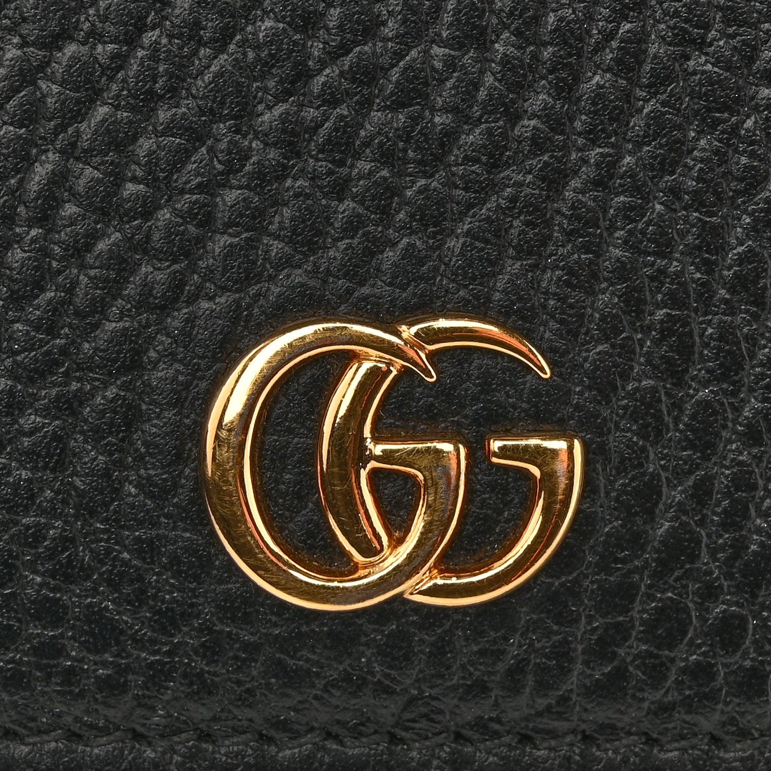 Gucci Dollar Calfskin Mini GG Marmont Chain Wallet Black 13 of 14
