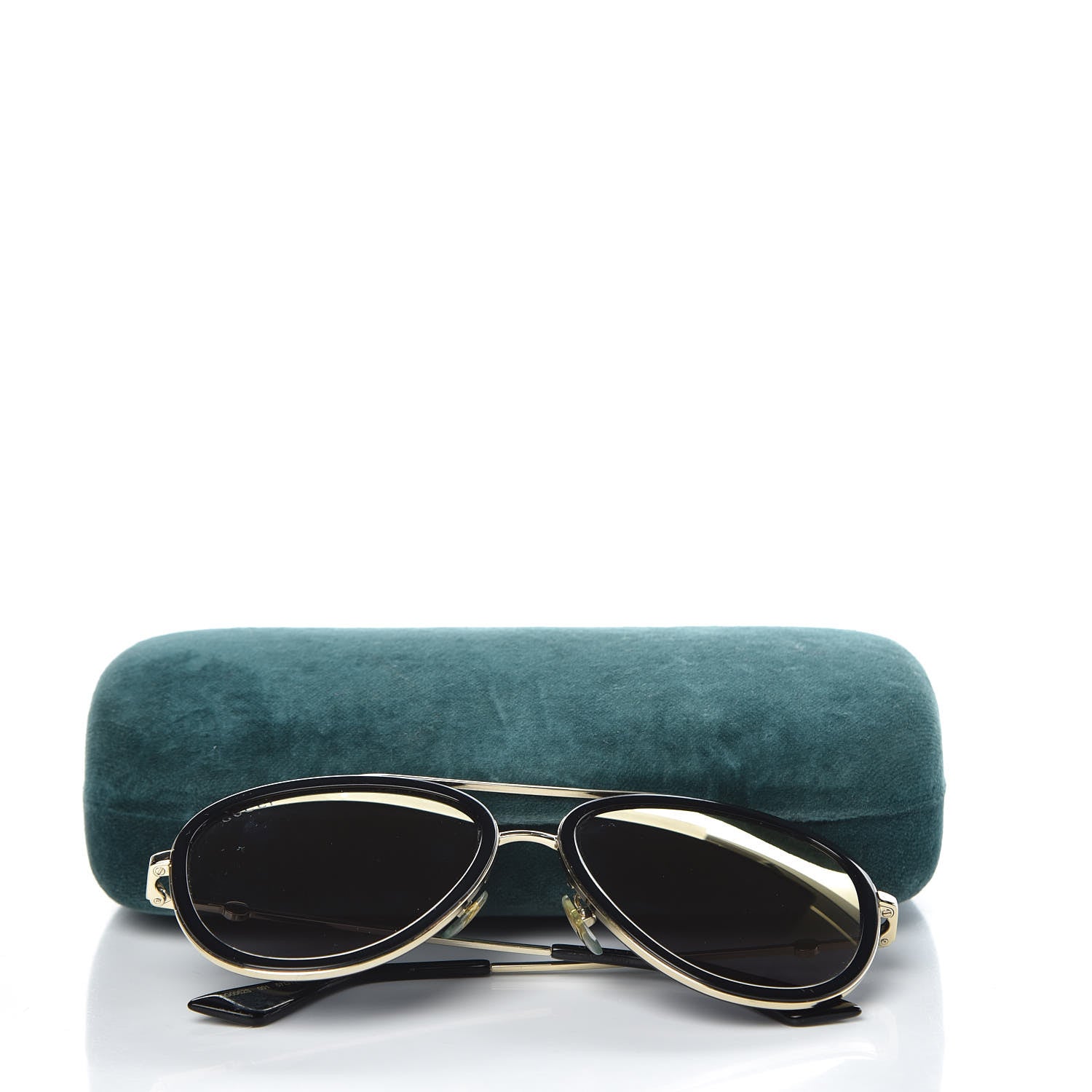 Gucci Aviator Sunglasses GG0062S Black Gold 9 of 9
