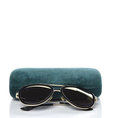 Gucci Aviator Sunglasses GG0062S Black Gold 9 of 9