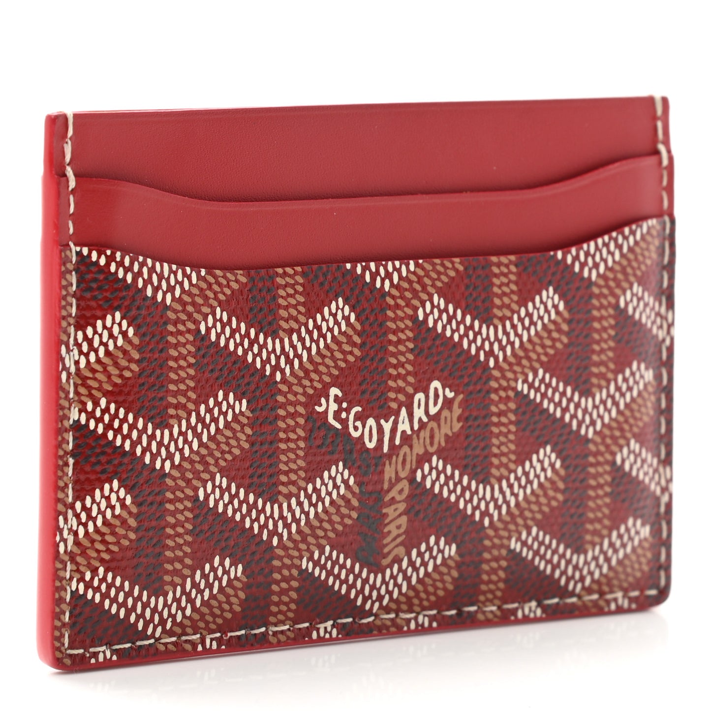Goyardine Saint Sulpice Card Holder Red