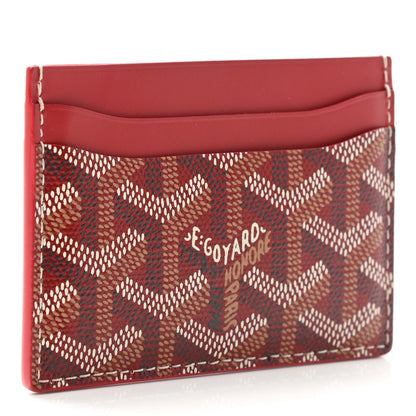 Goyard Goyardine Saint Sulpice Card Holder Red 3 of 6