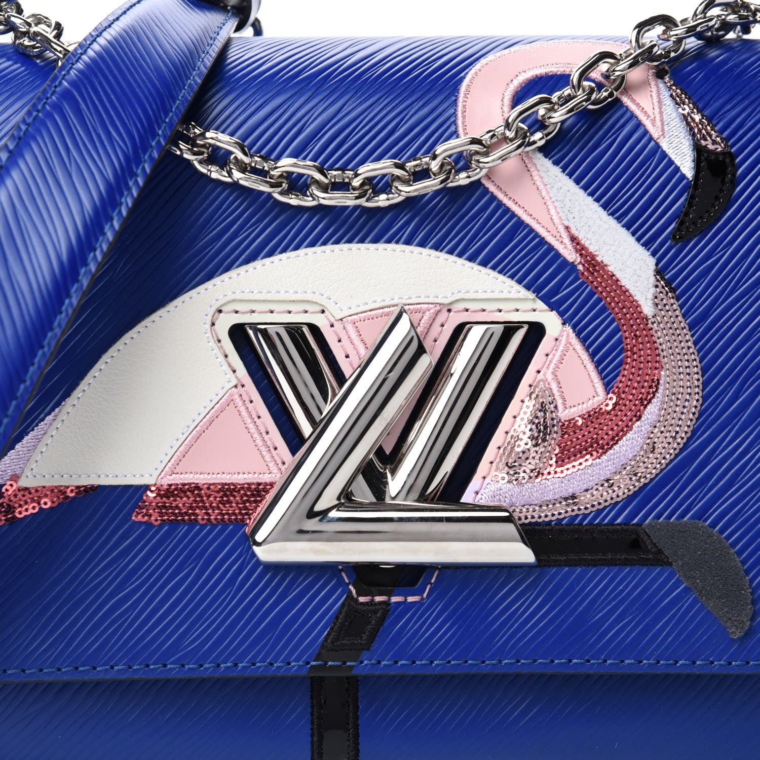 Louis Vuitton Epi Flamingo Twist Shoulder Bag MM Blue 10 of 10