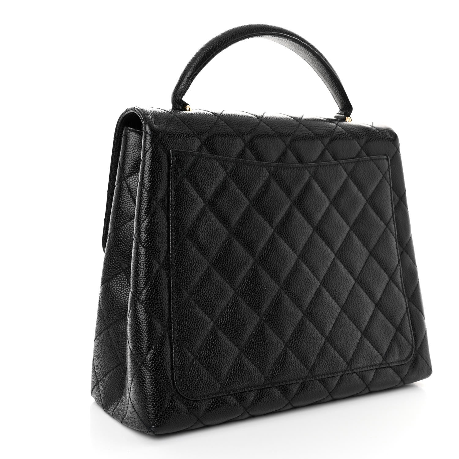 Chanel Caviar Quilted Jumbo Kelly Flap Black 3 of 10