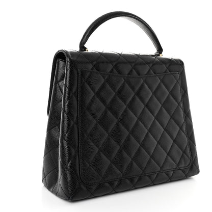 Chanel Caviar Quilted Jumbo Kelly Flap Black 3 of 10