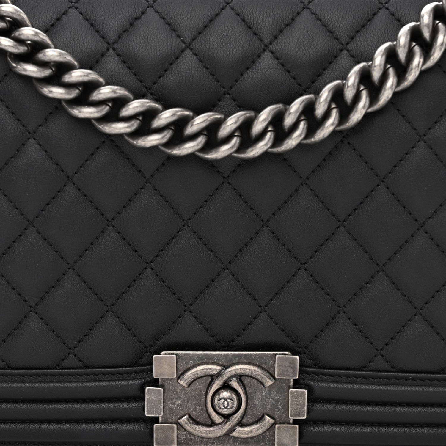 Chanel Calfskin Quilted New Medium Boy Flap Black 8 of 10