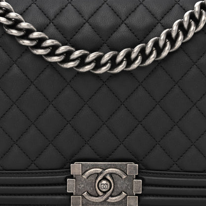 Chanel Calfskin Quilted New Medium Boy Flap Black 8 of 10