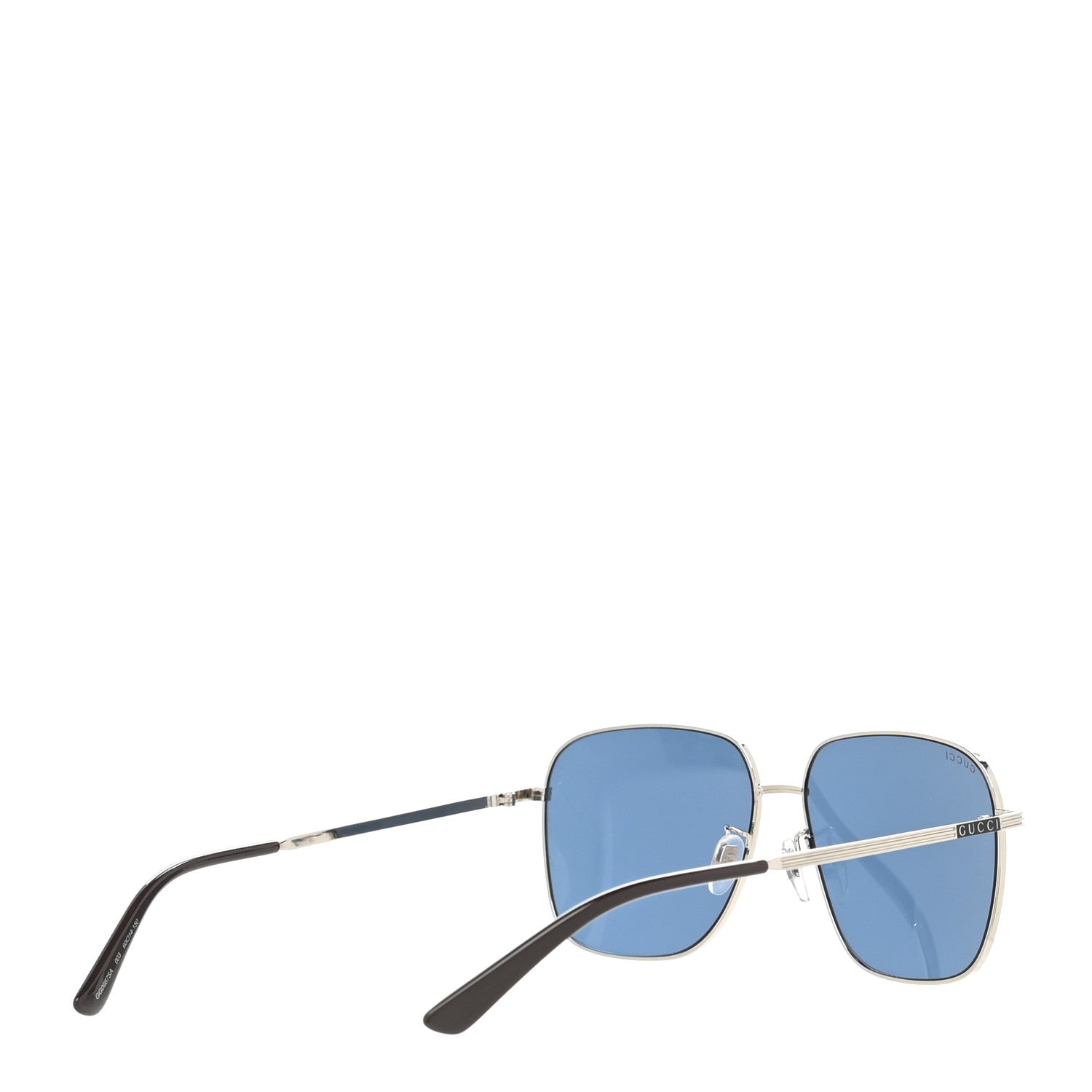 Gucci Metal Sunglasses GG0987SA Silver Blue 4 of 8