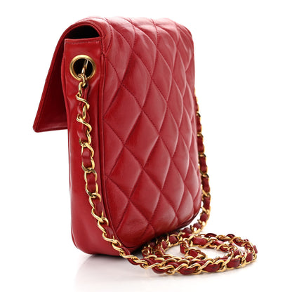 Chanel Lambskin Quilted Flap Crossbody Red 2 of 14