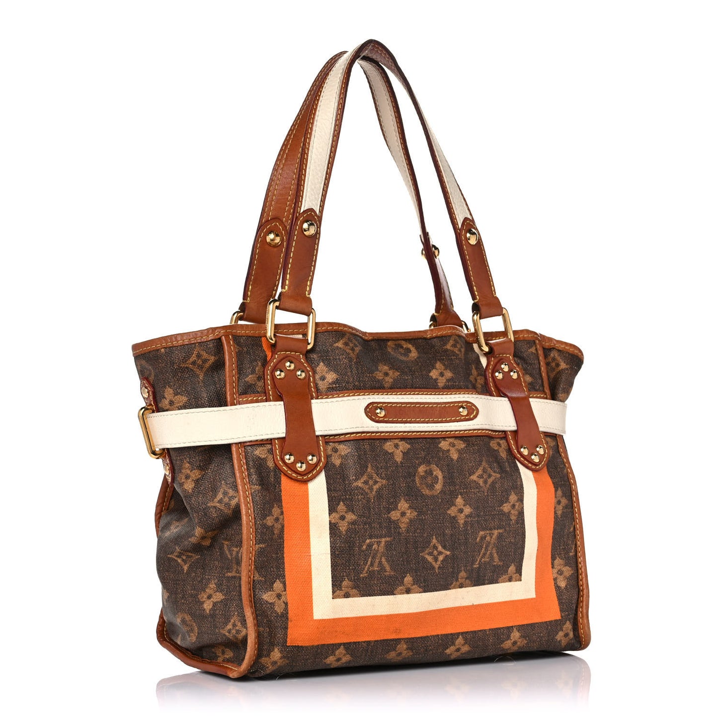 Monogram Rayures Tisse Sac PM
