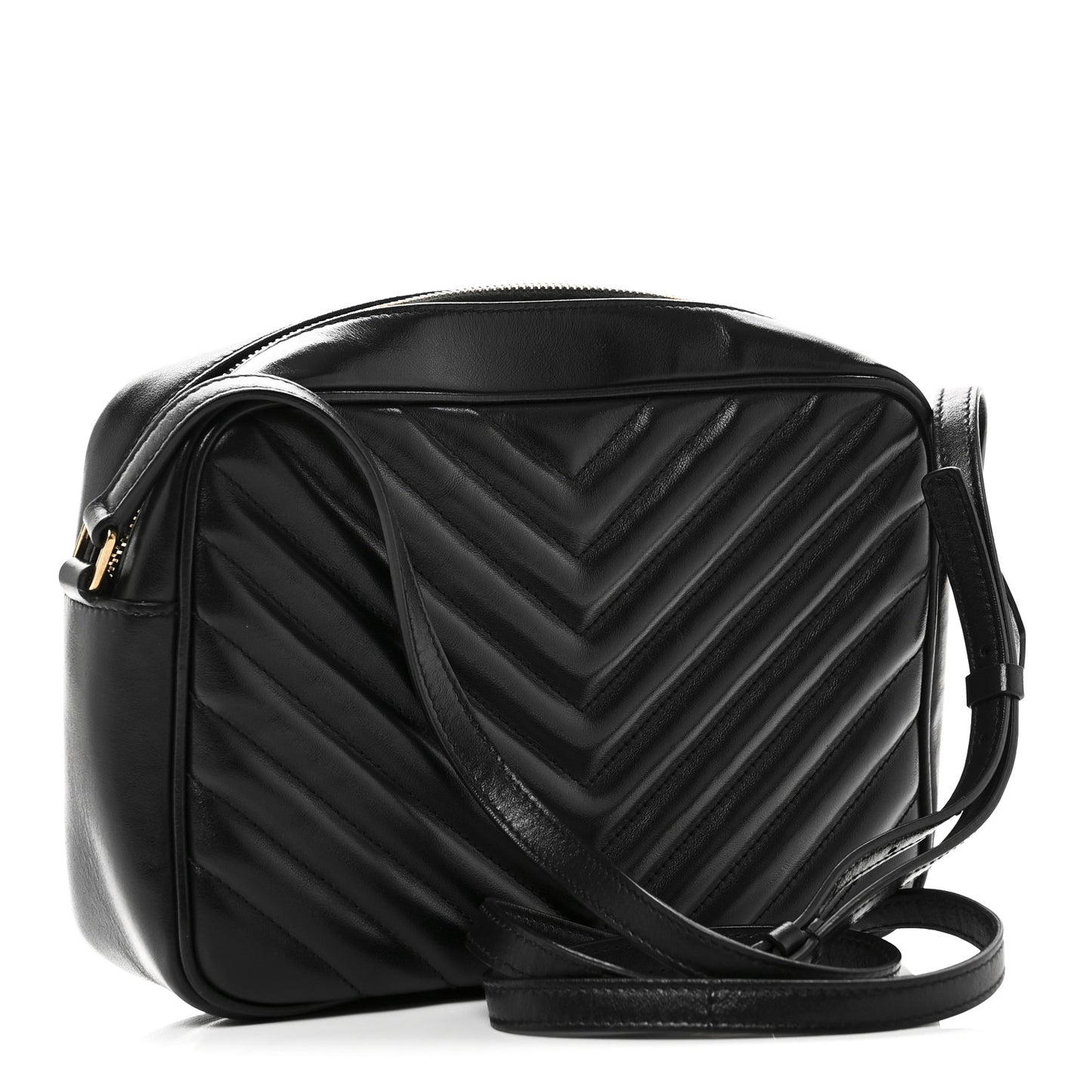 Calfskin Matelasse Monogram Lou Camera Bag Black