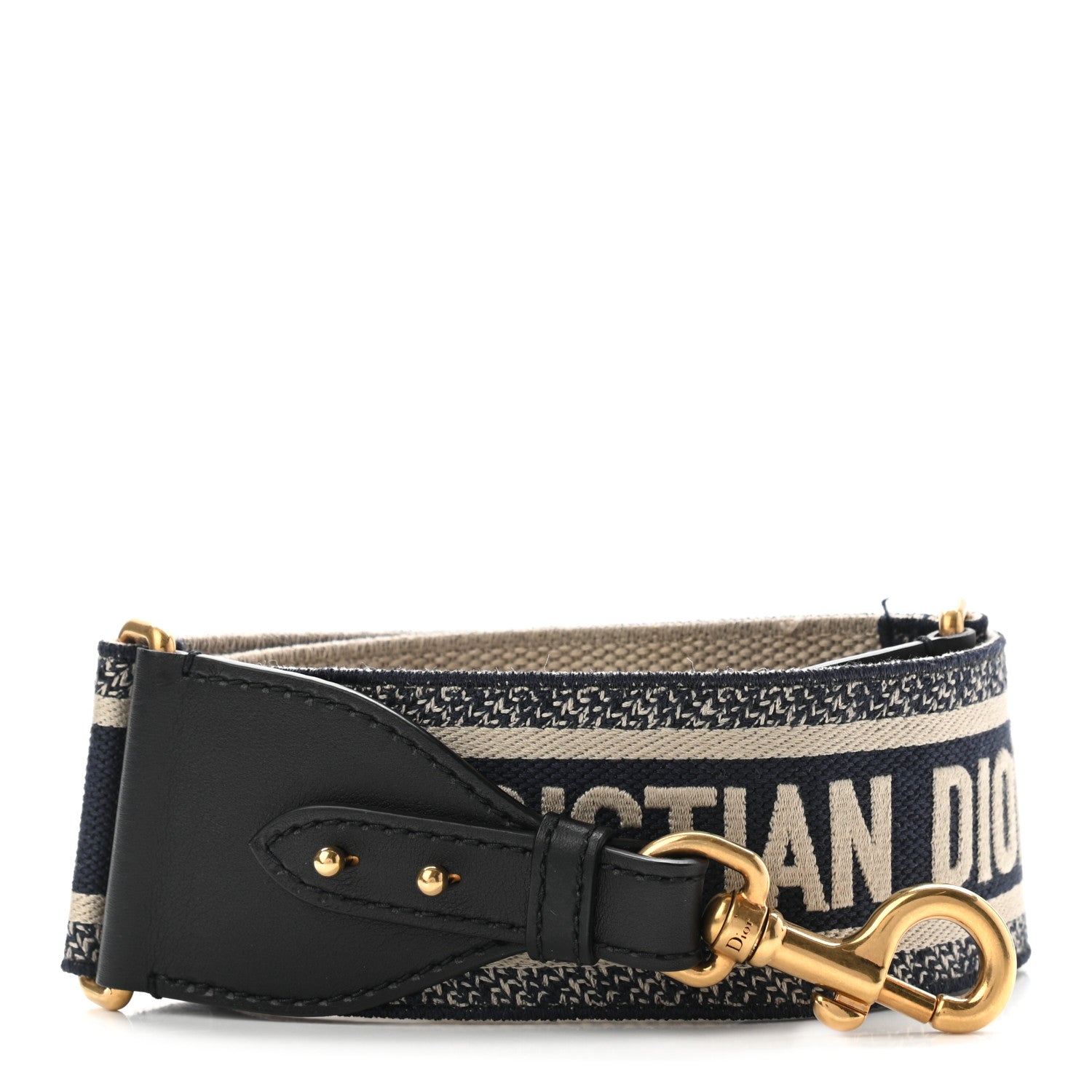 Christian Dior Canvas Embroidered Shoulder Strap Blue 1 of 6