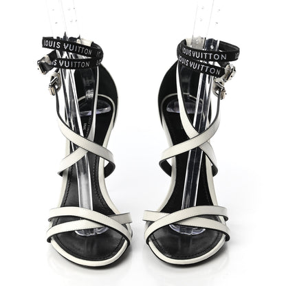 Louis Vuitton Patent Call Back Sandals 37 White 2 of 9