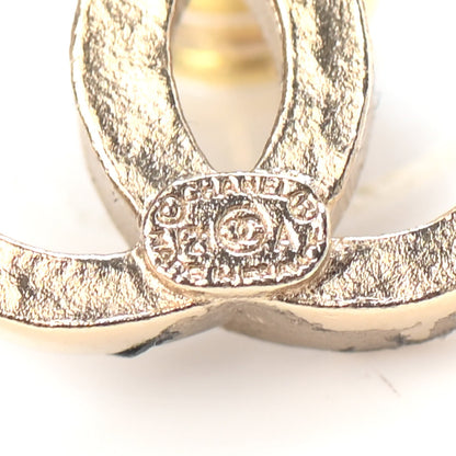 Chanel Crystal CC Crown Earrings Gold 4 of 4