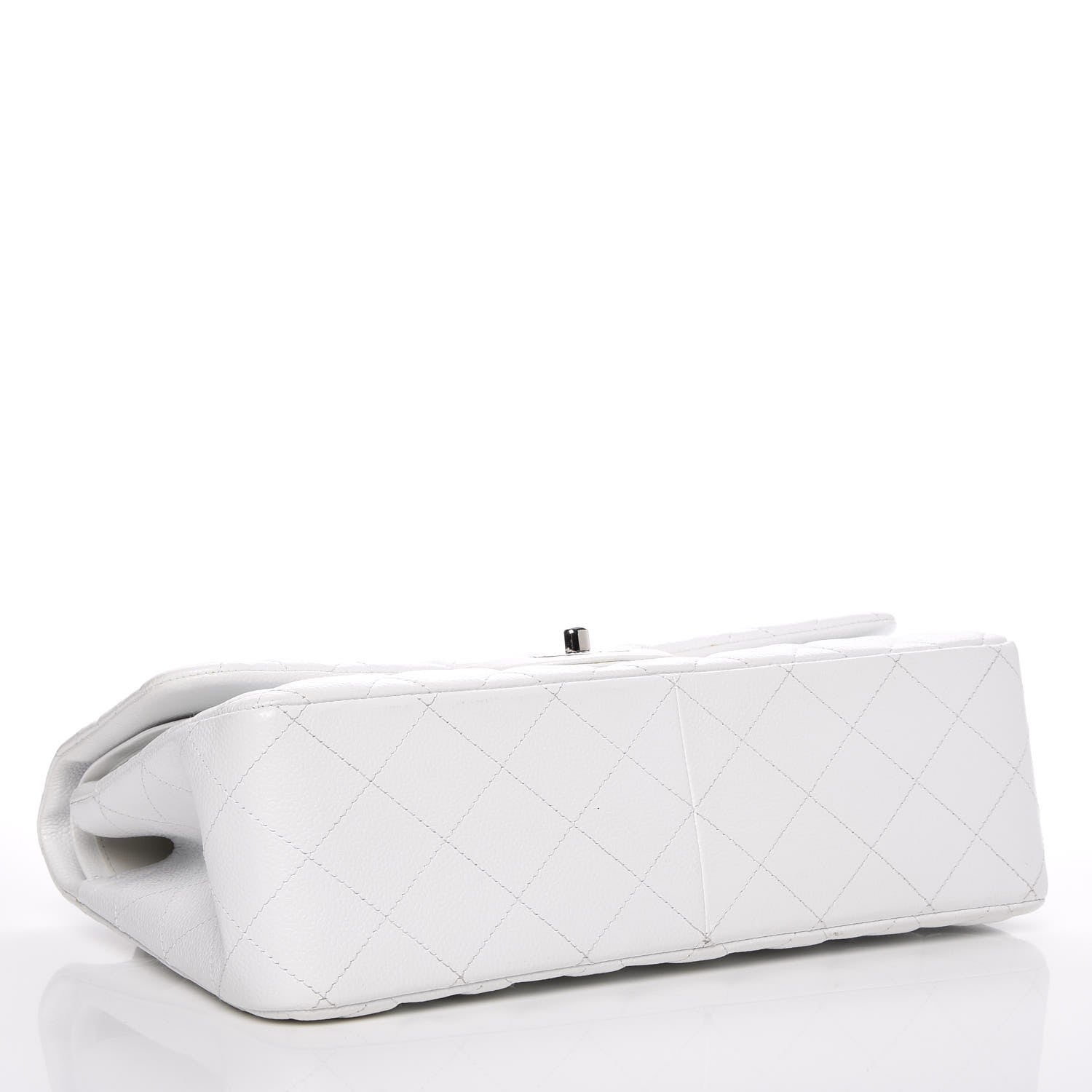 Chanel Caviar Quilted Jumbo Double Flap White 4 of 7