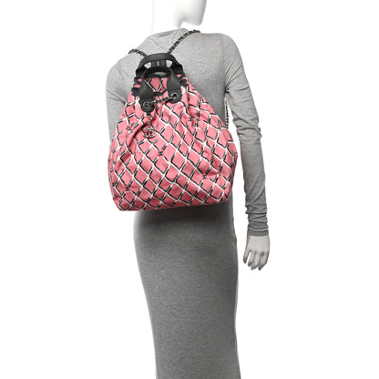 Chanel Canvas Coco Beach Backpack Pink Grey 2 of 12