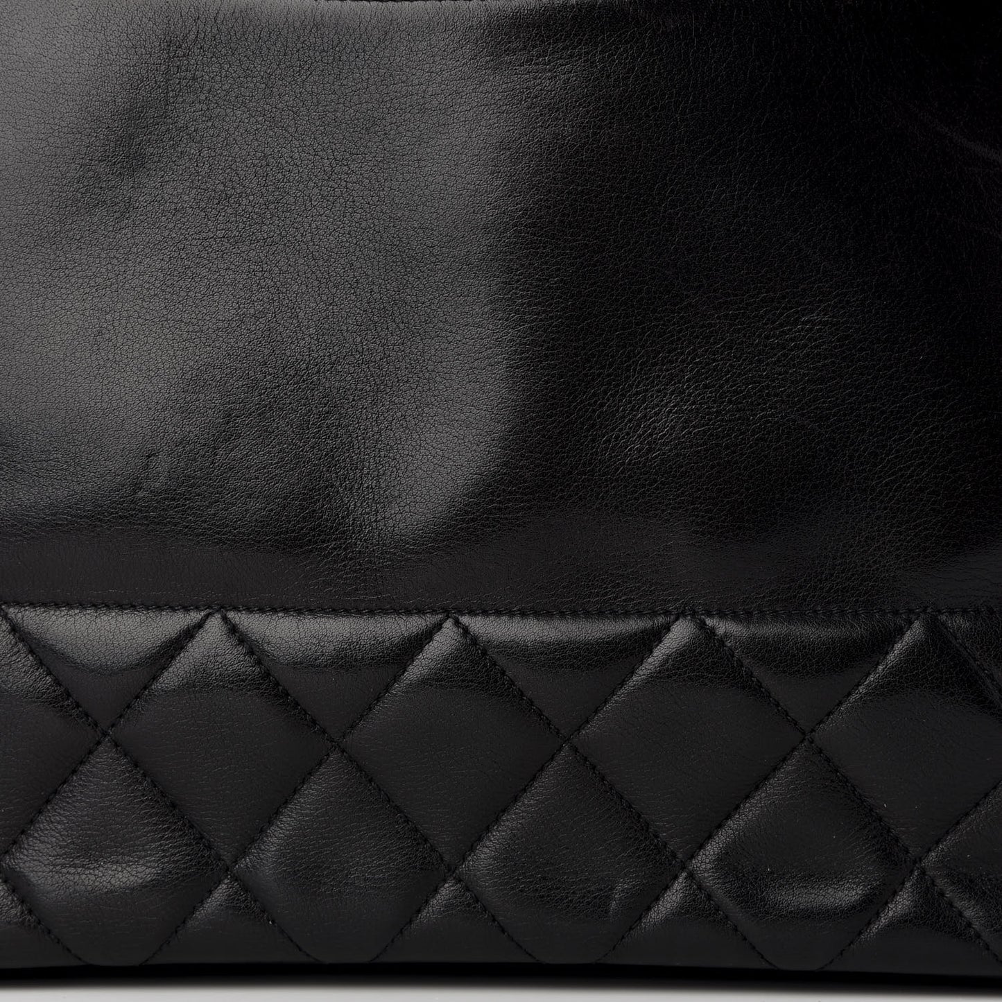 Lambskin Shopping Tote Black