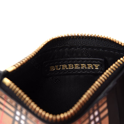 Burberry Mini Vintage Check Calfskin Somerset Coin Case Card Holder Antique Yellow 6 of 6