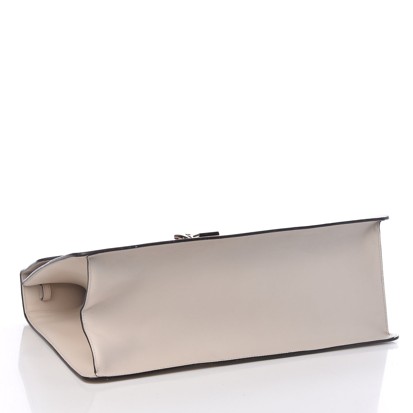 Calfskin Maxi Sylvie Top Handle Bag White