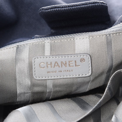 Chanel Denim CC Disc Accordion Flap Blue 6 of 9