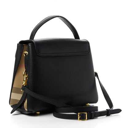 Burberry Derby Calfskin House Check Small Camberley Black 3 of 10