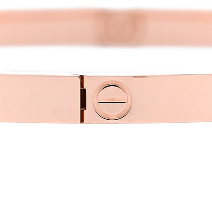 Cartier 18K Pink Gold 6 Diamond Small LOVE Bracelet 20 5 of 8