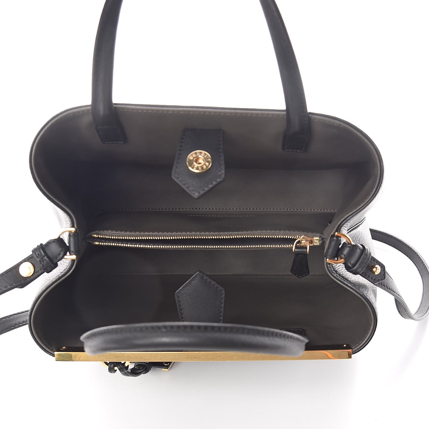 Vitello Dolce Century Petite 2Jours Tote Black Carbone