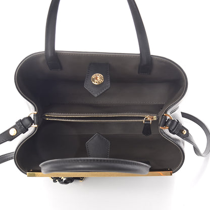 Fendi Vitello Dolce Century Petite 2Jours Tote Black Carbone 5 of 9