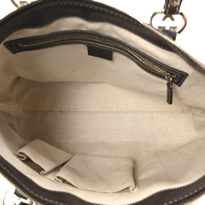Gucci Monogram Small Lovely Heart Tote Dark Brown 5 of 10