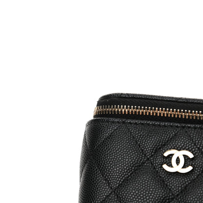 Chanel Caviar Quilted Mini Vanity Case With Chain Black 21 of 23