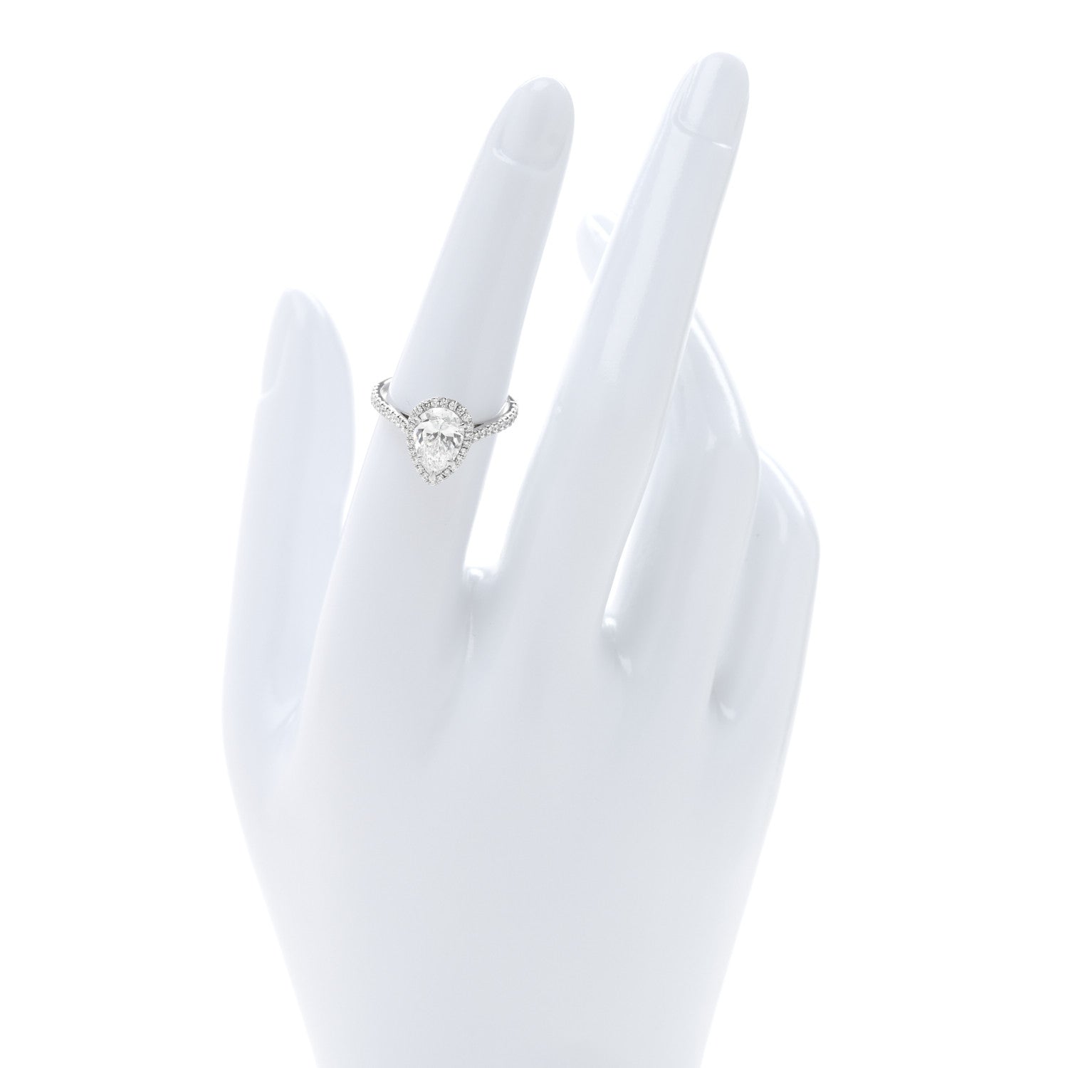 Tiffany Platinum Diamond 1.50ct Soleste Pear Cut Ring 52 6 2 of 5
