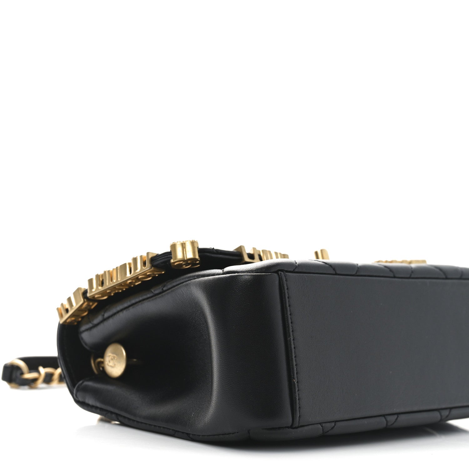 Chanel Lambskin Enamel Strass Quilted Mini Paris Monaco Flap Black 9 of 11