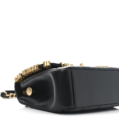 Chanel Lambskin Enamel Strass Quilted Mini Paris Monaco Flap Black 9 of 11