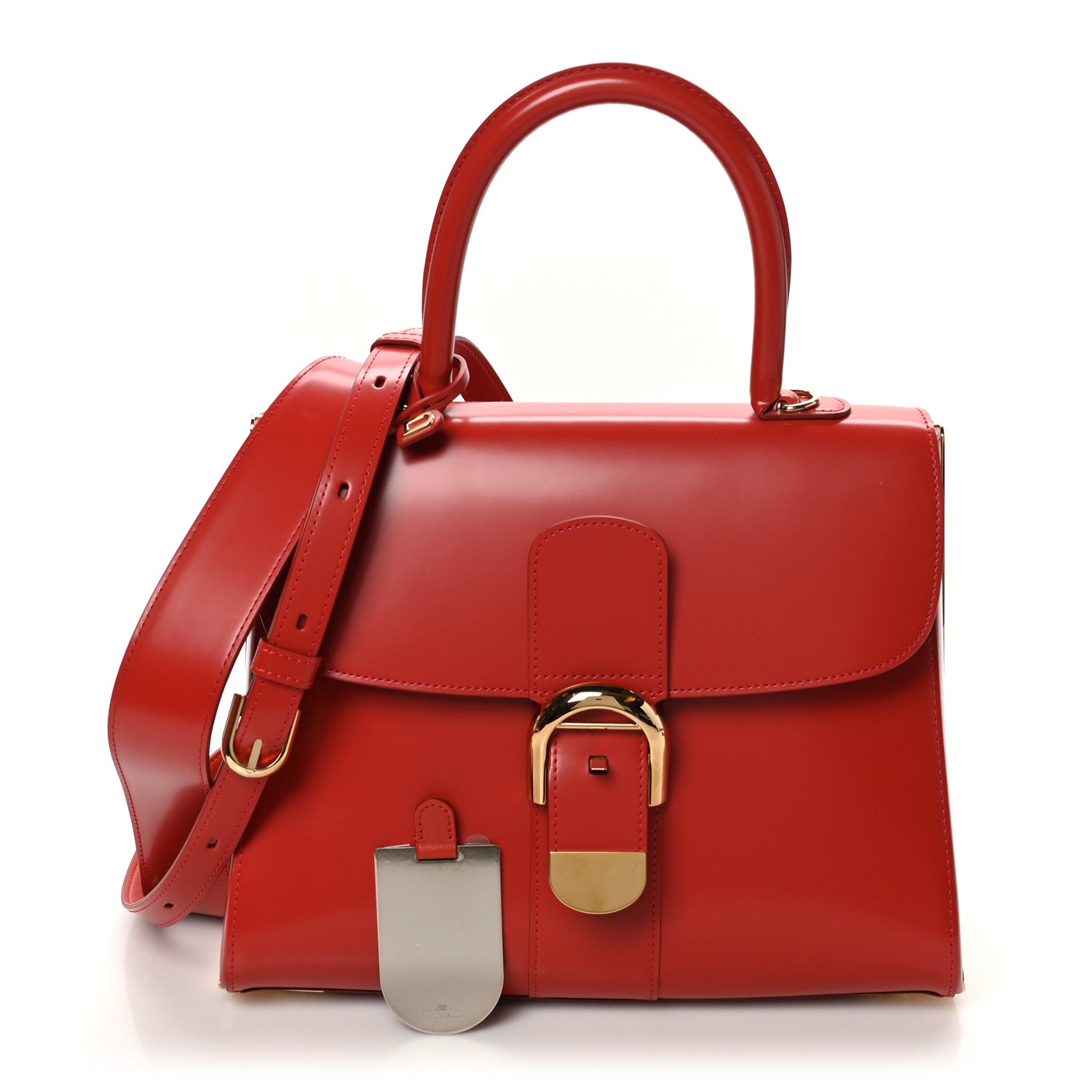 Delvaux Box Calfskin MM Brillant Satchel Red 1679606 – FASHIONPHILE