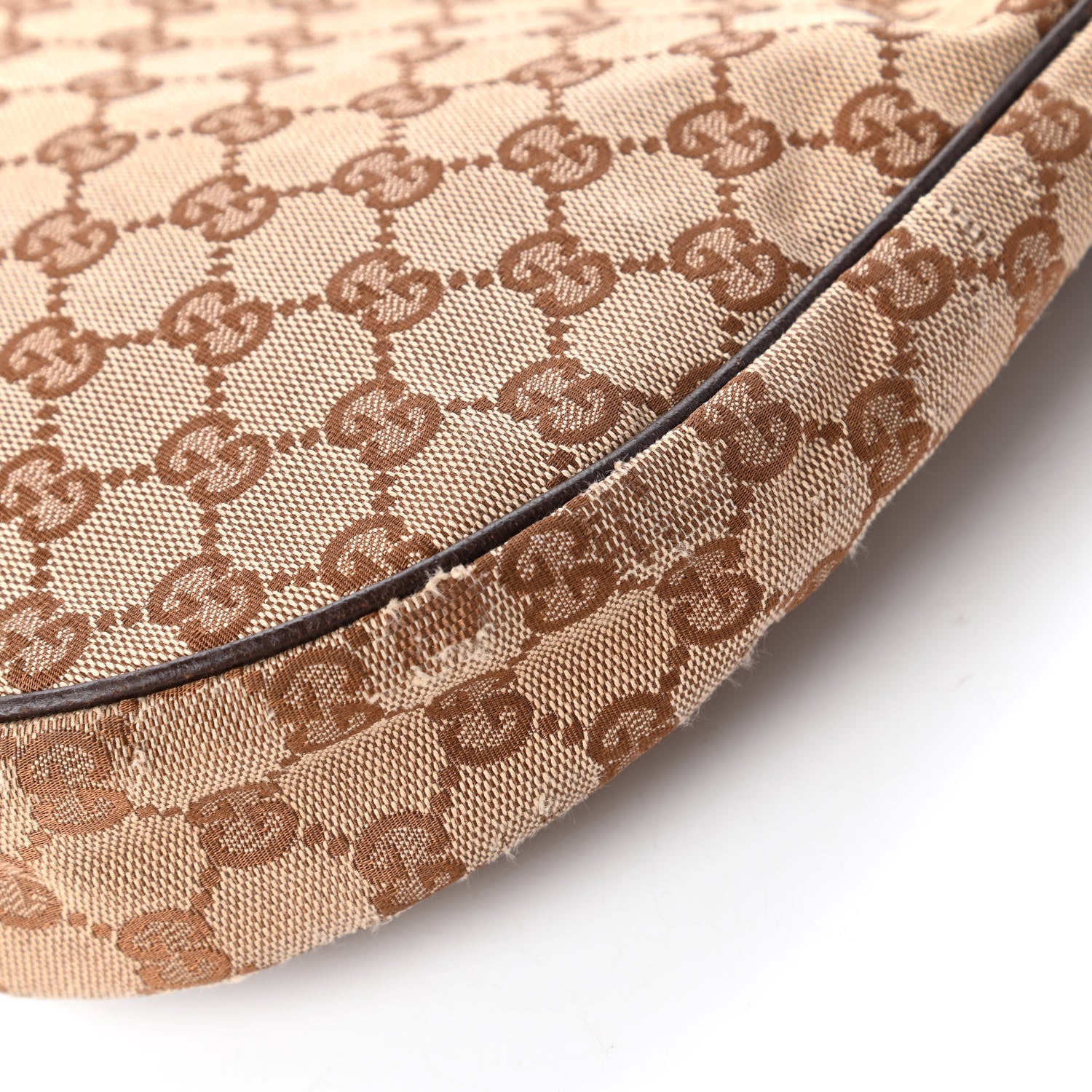 Gucci Monogram Medium Half Moon Hobo Dark Brown 11 of 15