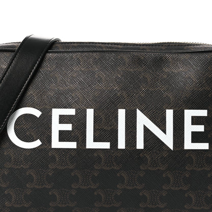 Celine Triomphe Canvas Medium Messenger Bag Black 8 of 10