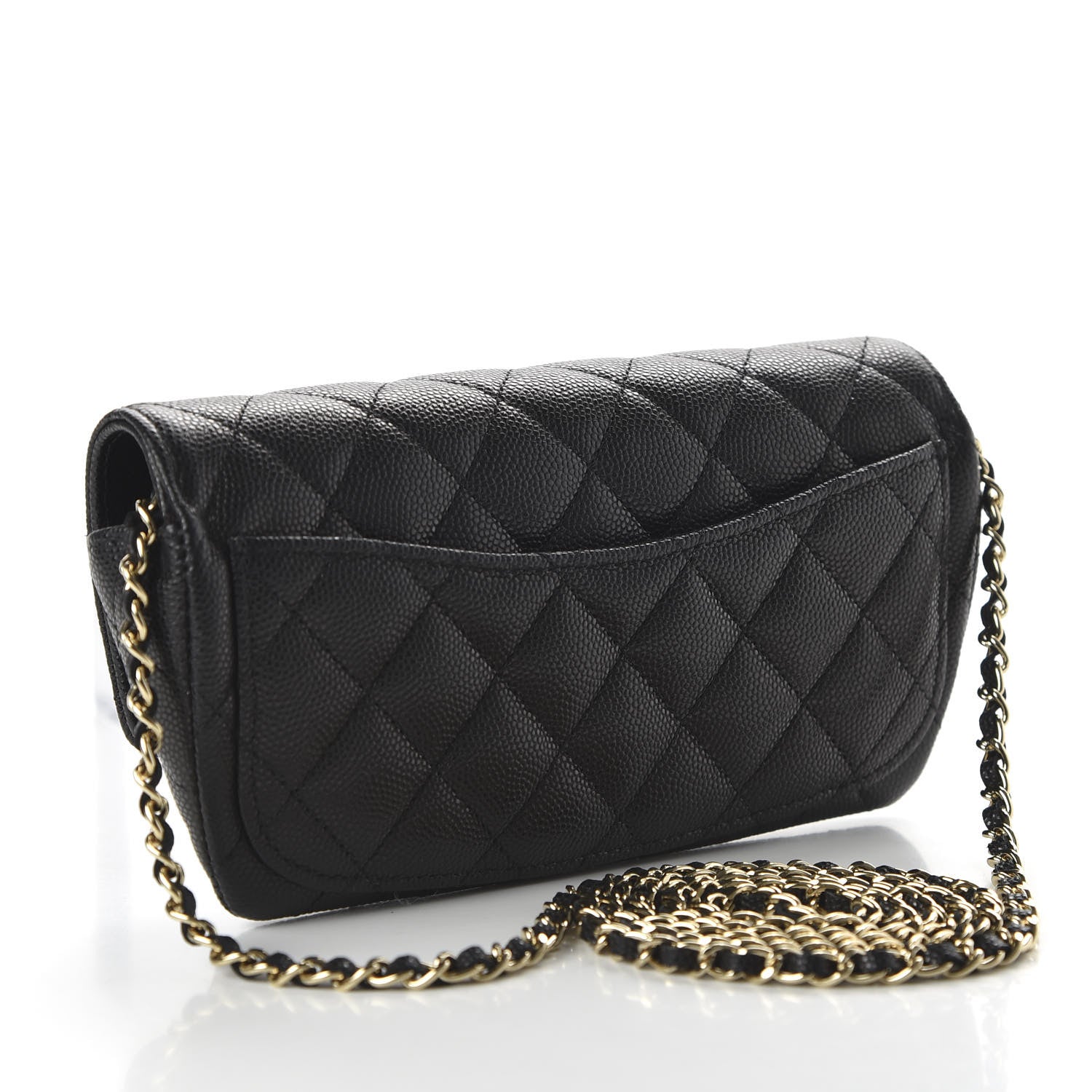 Chanel Caviar Quilted Glasses Case With Chain Black 3 of 12