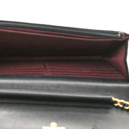 Chanel Lambskin Quilted Wallet On Chain WOC Black 5 of 12