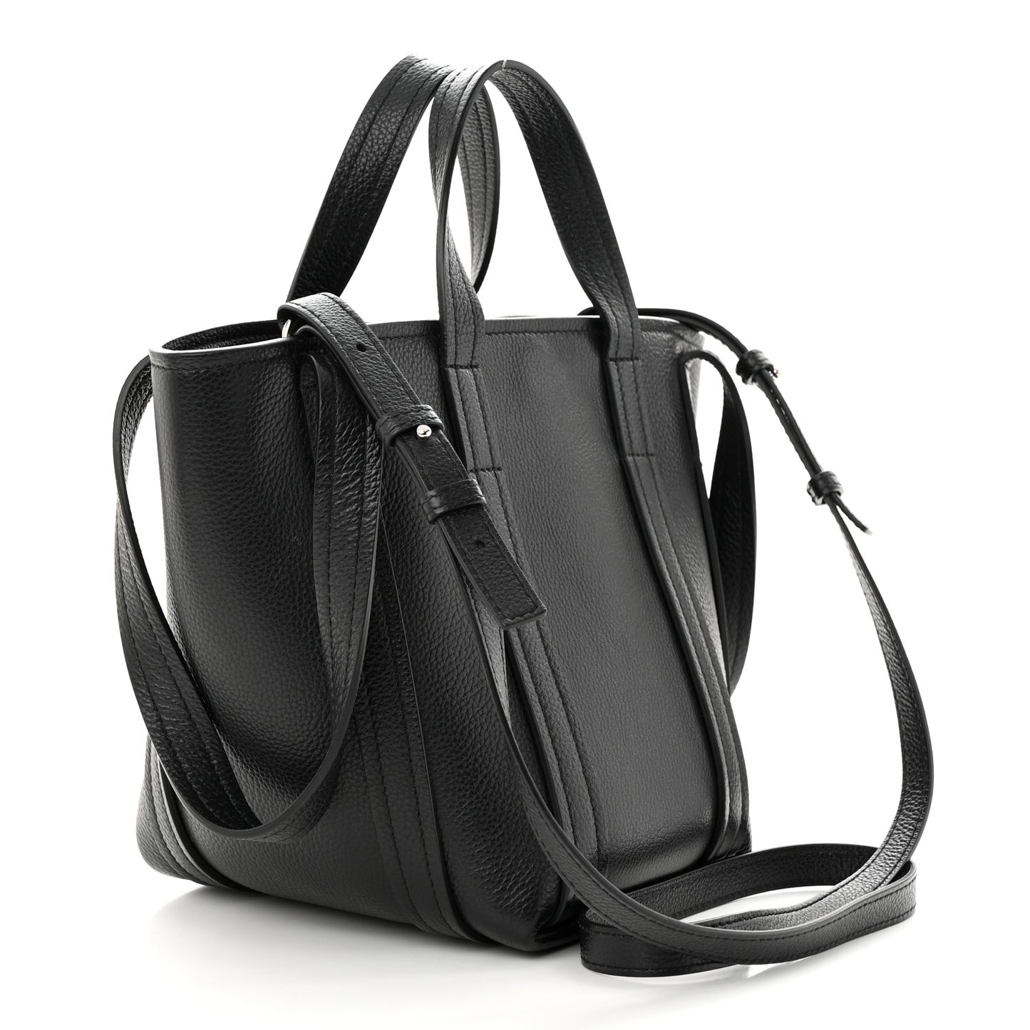 Grained Calfskin XS Everyday North South Shoulder Tote Bag Black