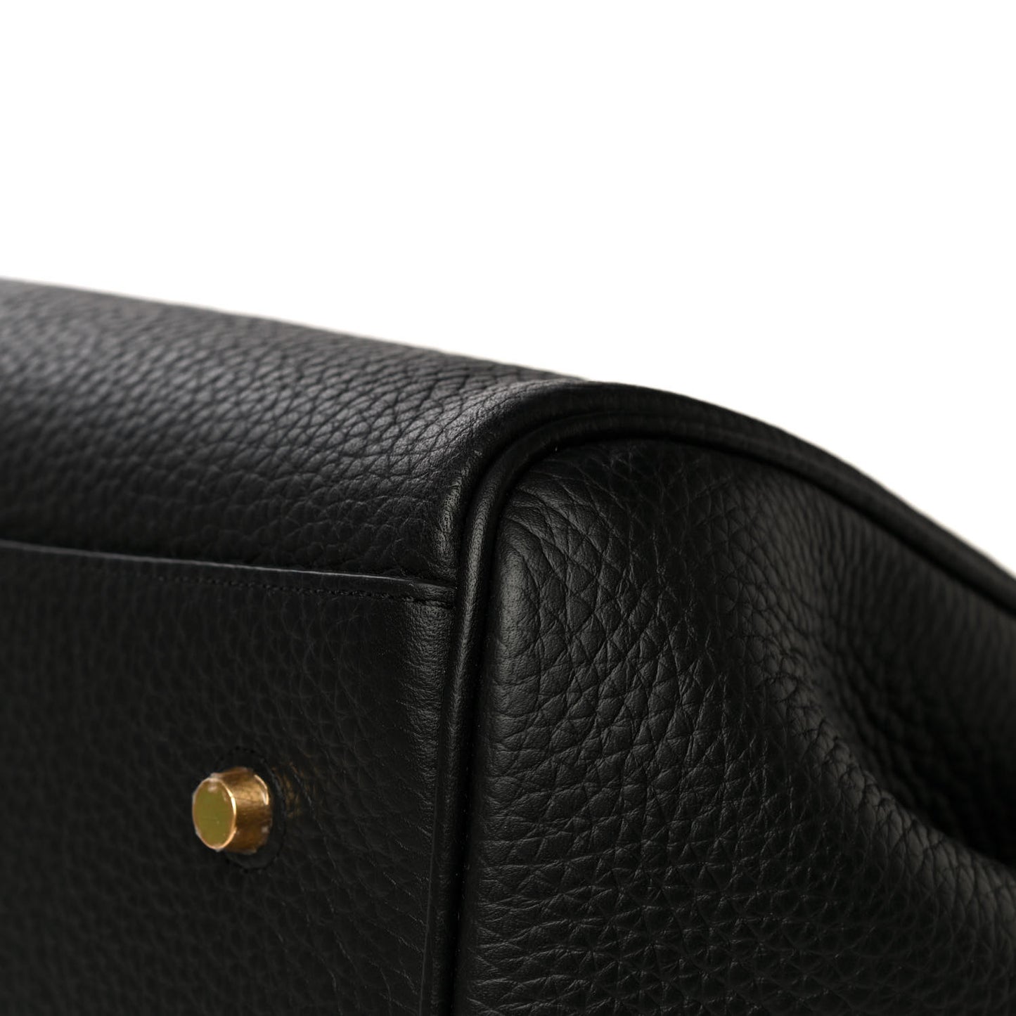 Classic Grain Calfskin Belted Bayswater Tote Black
