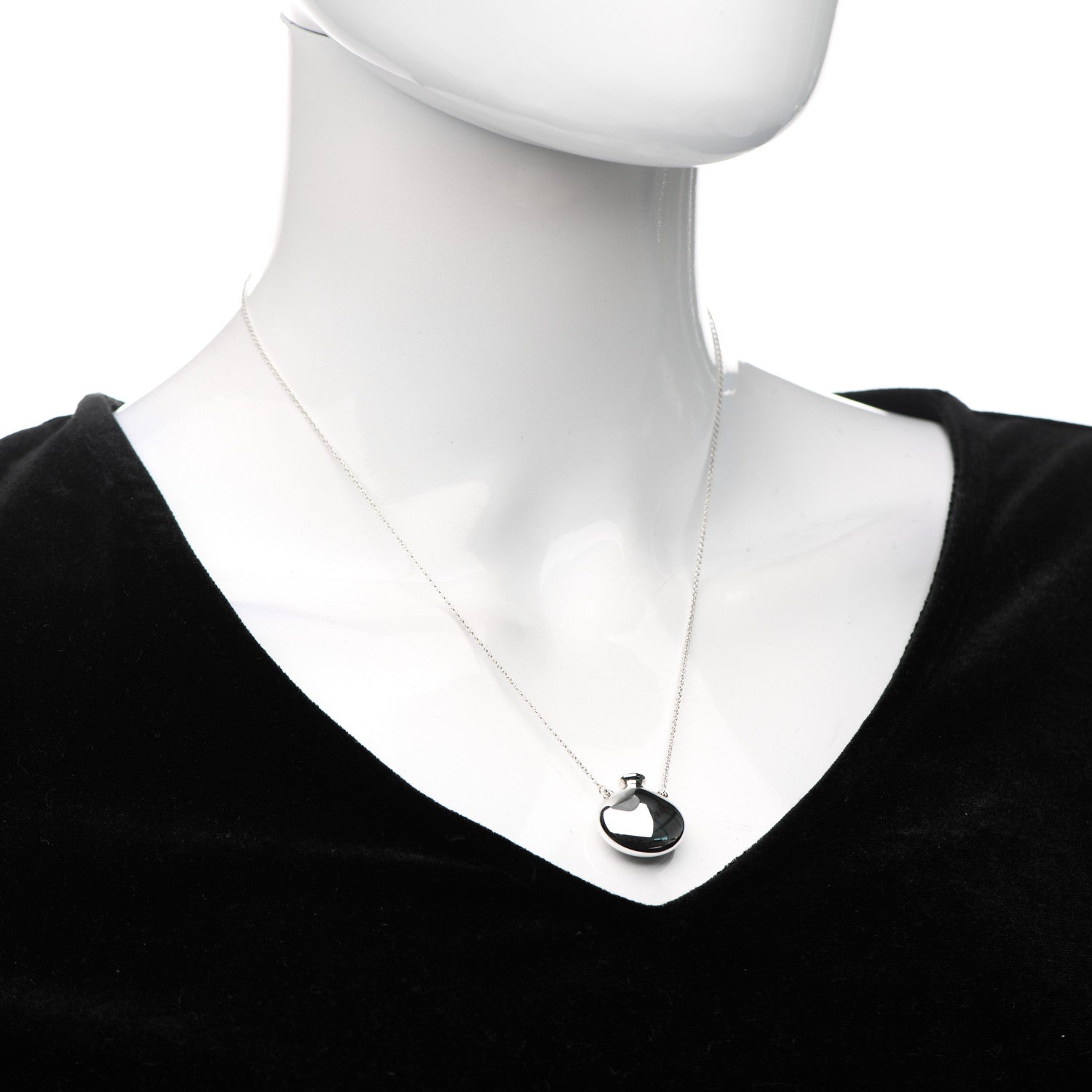 Tiffany Sterling Silver Elsa Peretti Bottle Pendant Necklace 2 of 8