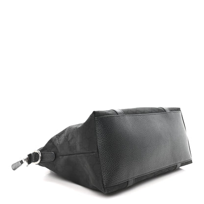 Gucci Nylon Monogram Medium GG Charm Dome Satchel Black 4 of 11