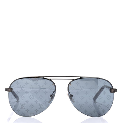 Louis Vuitton Monogram Clockwise Sunglasses Z1019E Dark Gun 2 of 5