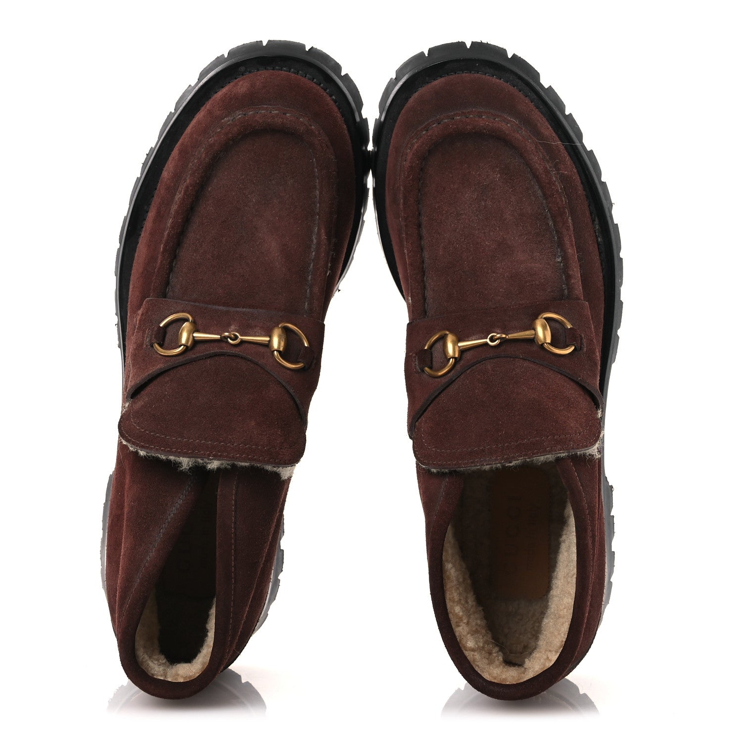 Gucci Suede Shearling Mens Harald Horsebit Ankle Boots 12 Light Brown Butterscotch 2 of 12