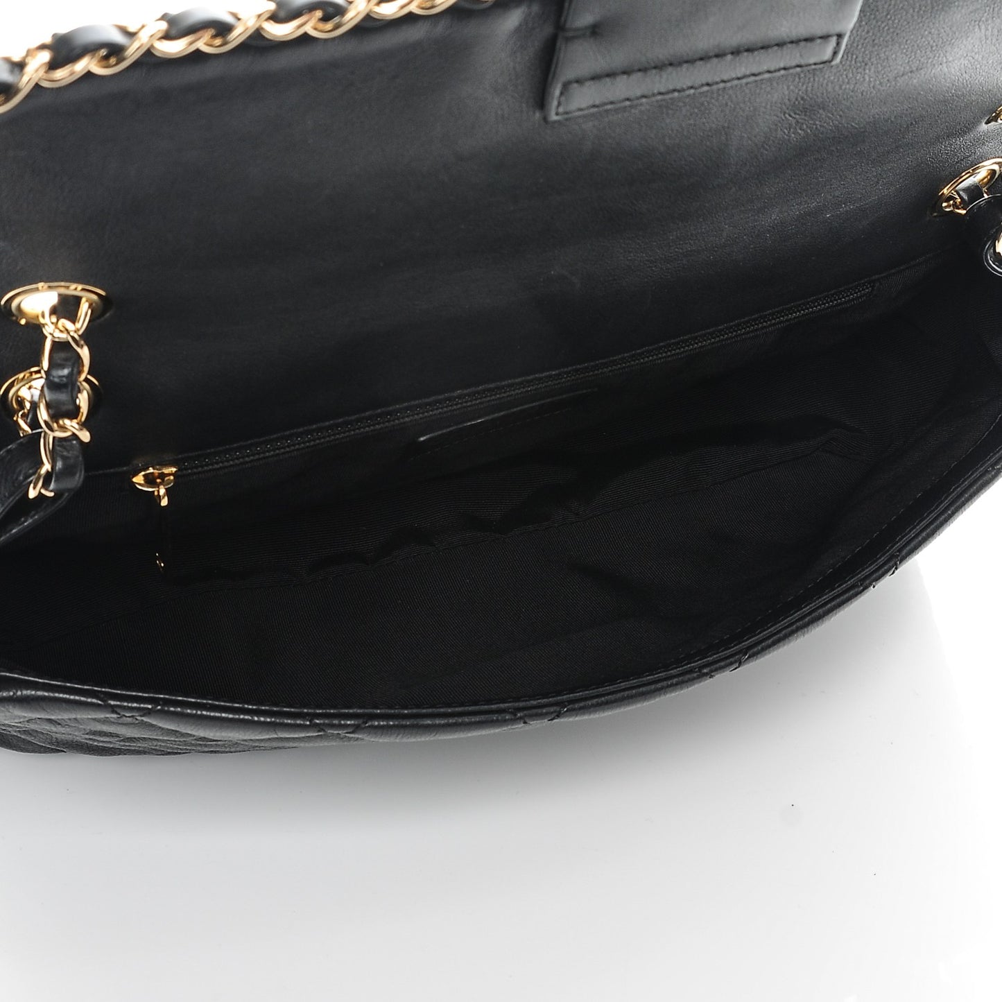 Calfskin Quilted Medium Chain Me Flap Black