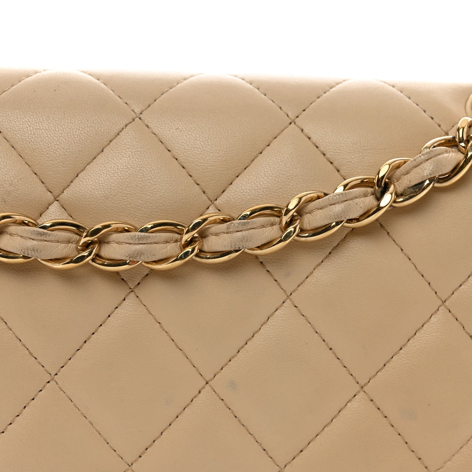 Chanel Lambskin Quilted Jumbo Double Flap Beige Clair 13 of 14