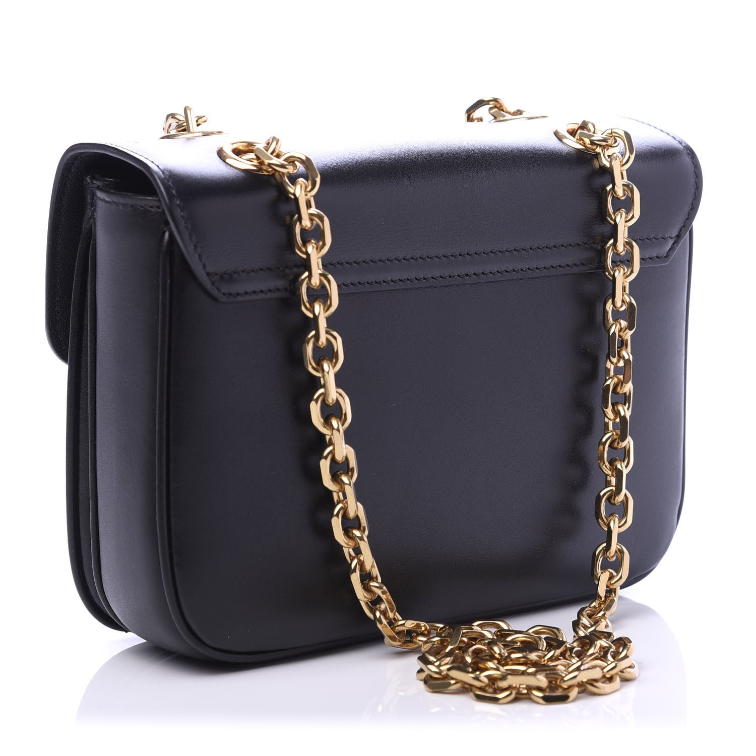 Celine Shiny Calfskin Small C Bag Black 3 of 9