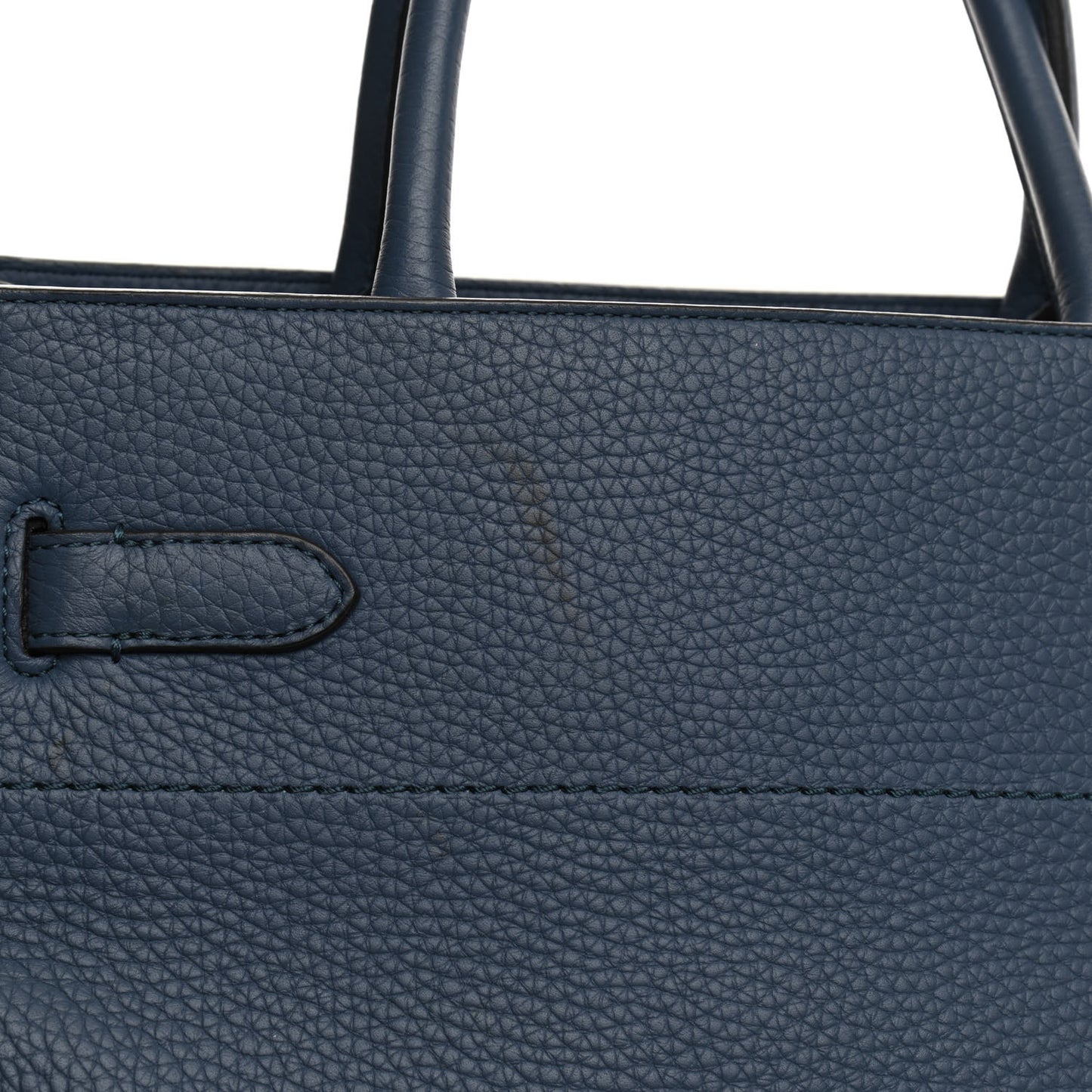 Heavy Grain Small Belted Bayswater Tote Blue